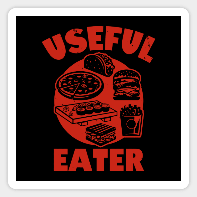 Useful Eater Funny Retro Vintage Foodie Junk Food Meme Sticker by Originals By Boggs